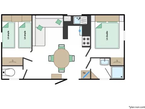 MOBILHOME 4 personnes - Mobile-Home MARIN*** 4 personnes
