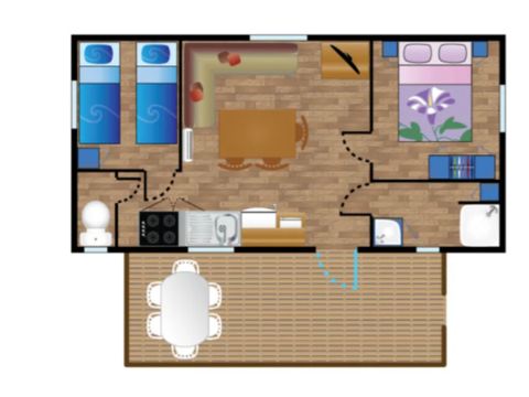 MOBILHOME 4 personnes - Mobile-Home ODYSSEE*** 4 personnes