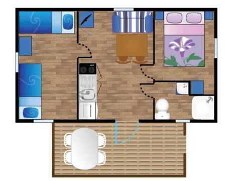 MOBILHOME 4 personnes - Mobile-Home ALCYON**** 4 personnes