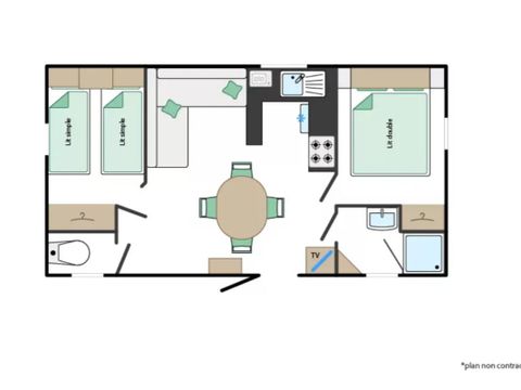 MOBILHOME 4 personnes - Mobile-Home GALION**** 4 personnes