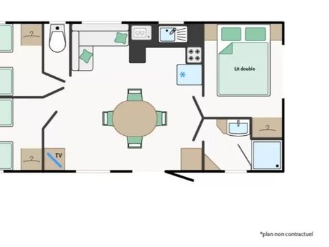 MOBILHOME 6 personnes - Mobile-Home ZEPHYR **** 6 personnes