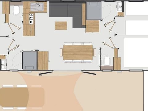 MOBILHOME 8 personnes - Mobile home CORAIL**** 8 personnes