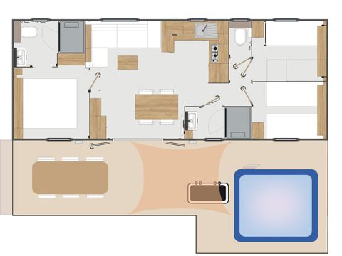 Mobilhome 6 personnes - LUXE AZUR