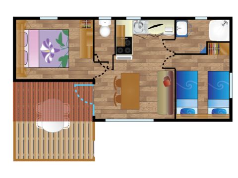Mobilhome 4 personnes - Mobile-home NAUTILUS**** 4 personnes