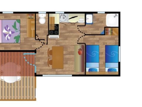 Mobilhome 4 personnes - Mobile-home NAUTILUS*** 4 personnes
