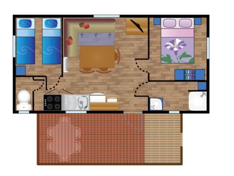 MOBILHOME 4 personnes - Mobile-home NAUTILUS**** 4 personnes