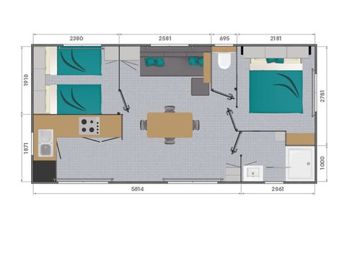 MOBILHOME 4 personnes - Loggia Premium 30m² avec clim