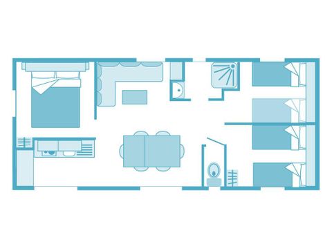 MOBILHOME 6 personnes - ESPACE CONFORT, 34 m² avec clim - Tv /LV