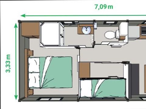Hébergement 4 personnes - ROULOTTE