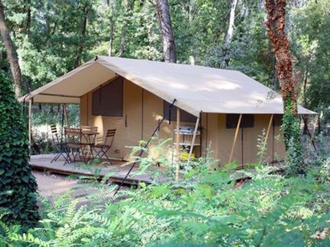TENTE TOILE ET BOIS 4 personnes - Tente Lodge 2 chambres 4 personnes