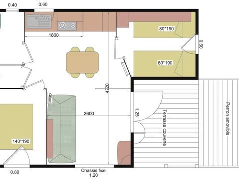 CHALET 4 personnes - Chalet Eco 2 Chambres 4 Personnes dimanche