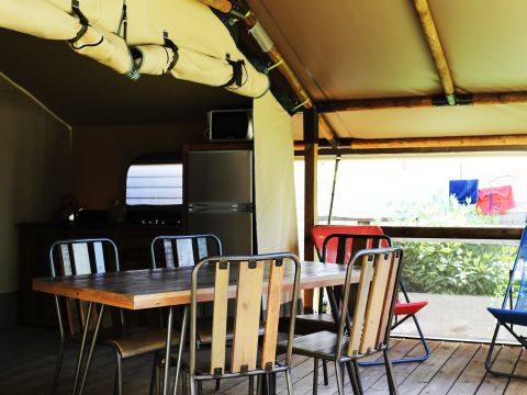 Tente en toile et en bois 5 personnes - Safari
