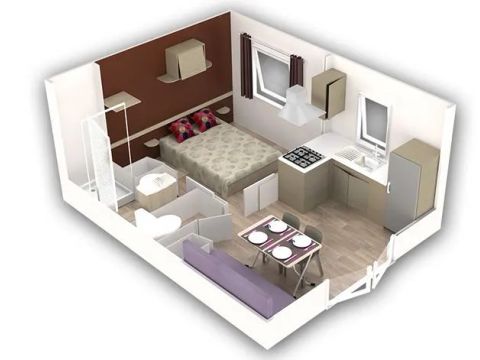 MOBILHOME 2 personnes - MH1 20 m²