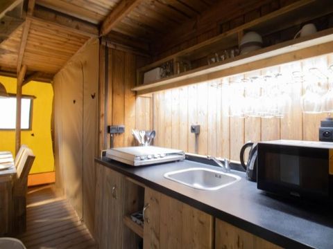 Tente en toile et en bois 6 personnes - Lodge PREMIUM BAHAMAS 6 personnes