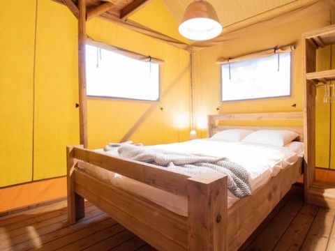 Tente en toile et en bois 6 personnes - Lodge PREMIUM BAHAMAS 6 personnes