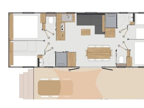 Mobilhome 8 personnes - Mobile-home BARBUDA**** 8 personnes