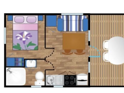 MOBILHOME 2 personnes - CURACAO*** 2 personnes