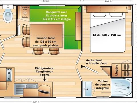 MOBILHOME 6 personnes - BIEN-ETRE