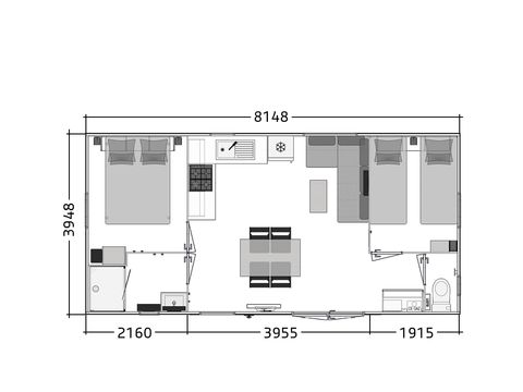 MOBILHOME 4 personnes - Premium Garden 2 ch climatisé