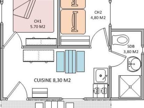 Chalet 4 personnes - Tout Confort - 2 chambres - S