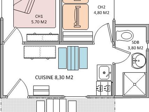 Chalet 4 personnes - Tout confort - 2 chambres - D
