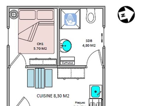 Chalet 2 personnes - Tout confort - 1 chambre - S