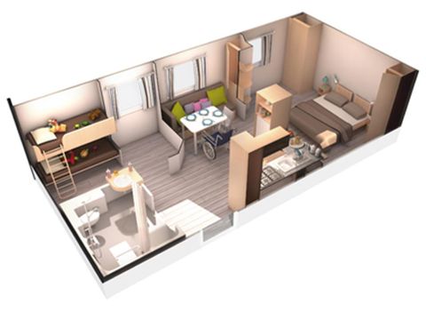 MOBILHOME 4 personnes - COTTAGE PMR 2CH 4PERS