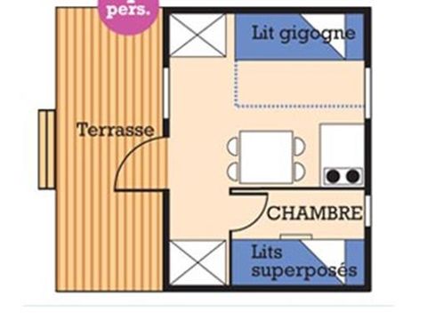 CHALET 4 personnes - ISABELLE sans sanitaires