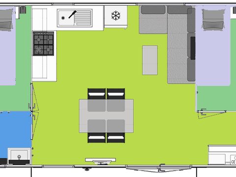 MOBILHOME 4 personnes - Cottage Macéron