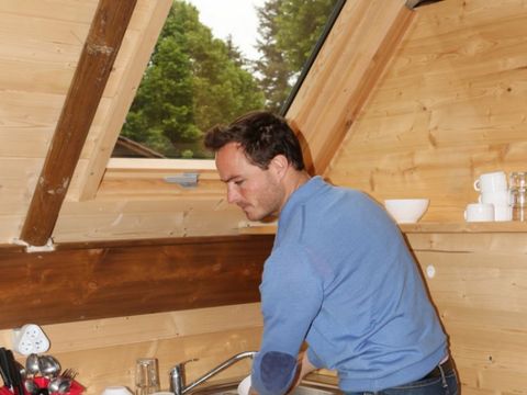 Tente en toile et en bois 6 personnes - Lodge 4 saisons