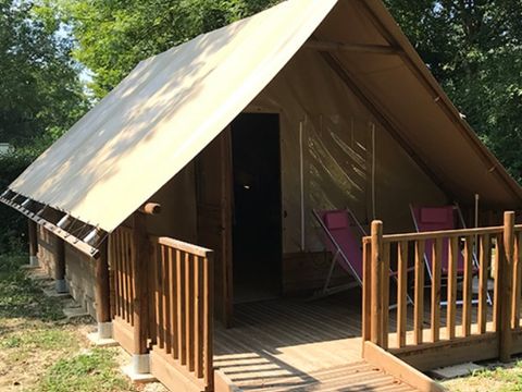 Tente en toile et en bois 2 personnes - PMR (sans sanitaires)