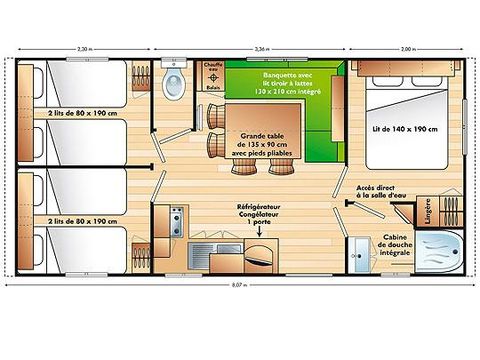 MOBILHOME 6 personnes - SUPER TITANIA