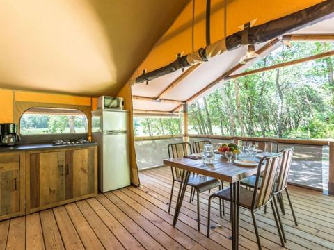 TENTE TOILE ET BOIS 5 personnes - Lodge Kenya 5 pers - 2 chambres