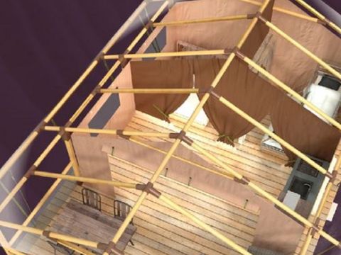 TENTE TOILE ET BOIS 5 personnes - Lodge Kenya 5 pers - 2 chambres