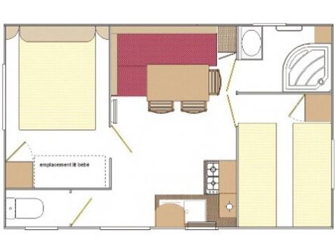 MOBILHOME 4 personnes - AVEC TERRASSE