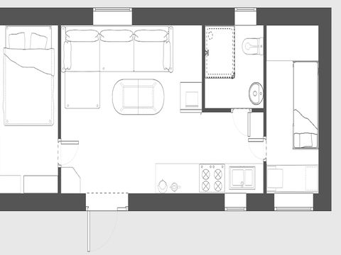 MOBILHOME 6 personnes - Classique 4/6 pers 2 ch