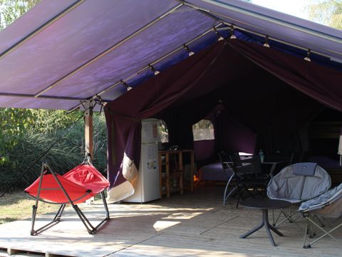Tente en toile et en bois 5 personnes - LODGE NATURE