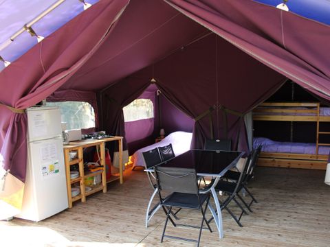 Tente en toile et en bois 5 personnes - LODGE NATURE