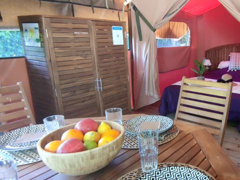 TENTE TOILE ET BOIS 5 personnes - LODGE NATURE FAMILLE