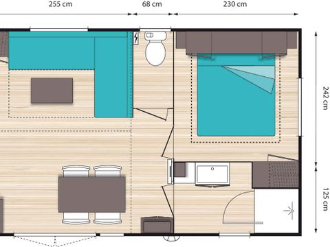 MOBILHOME 4 personnes - Mobil-home Standard 23m² 2 chambres 4 pers