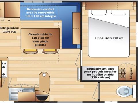 MOBILHOME 4 personnes - Mobil-home Standard 23m² 2 chambres 4 pers
