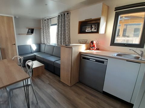 MOBILHOME 6 personnes - Mobil-home Premium 3 chambres 37m² - 2 salles de bain + TV 6 pers