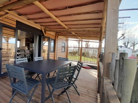 MOBILHOME 6 personnes - Premium 3 chambres 37m² - 2 salles de bain + TV