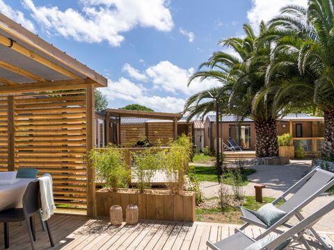 MOBILHOME 6 personnes - Mobil Home 3 ch 6 pers Terrasse semi-couverte TV LV Clim