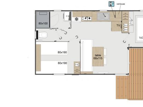 MOBILHOME 4 personnes - 2 chambres