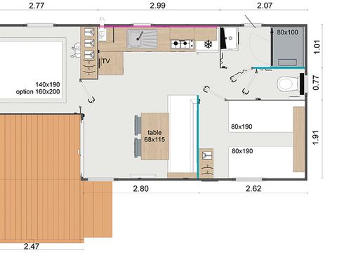 MOBILHOME 5 personnes - ALIZE
