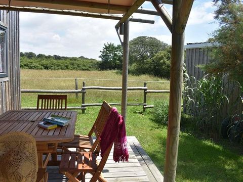 MOBILHOME 4 personnes - Cottage Premium 28m² (2 chambres) + terrasse couverte + LV + TV + Draps + serviettes