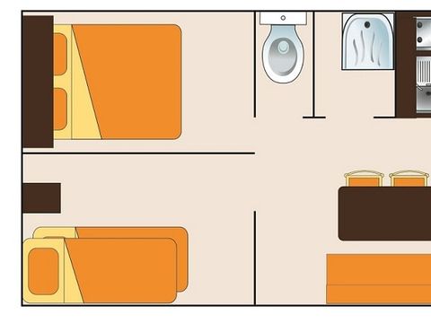 GÎTE 2 personnes - mitoyen - 24m²