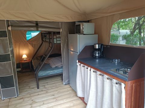 Tente en toile et en bois 5 personnes - TENTE LODGE FAMILALE