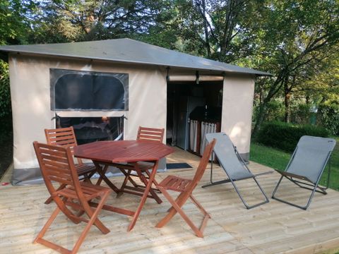 Tente en toile et en bois 5 personnes - TENTE LODGE FAMILALE